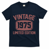 Vintage 1975 Limited Edition 50th Birthday T-Shirt - Navy