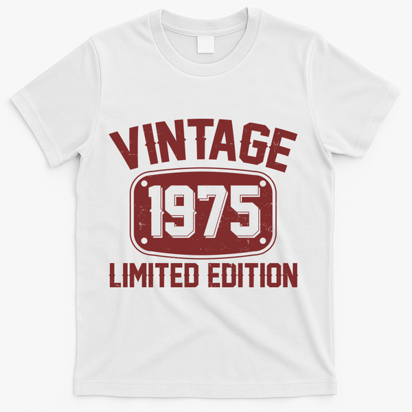 Vintage 1975 Limited Edition 50th Birthday T-Shirt - White