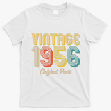 Vintage 1956 Original Parts Retro 70th Birthday  T-Shirt - White