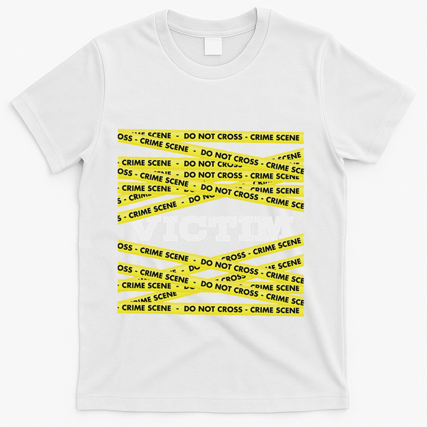 Victim Crime Scene Do No Cross True Crime Costume T-Shirt - White