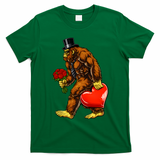 Valentines Day Bigfoot Sasquatch Lover T-Shirt - Irish Green