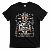 Vintage Dude Aged 50 Years Man Myth Legend 50th Birthday T-Shirt - Black