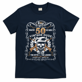 Vintage Dude Aged 50 Years Man Myth Legend 50th Birthday T-Shirt - Navy