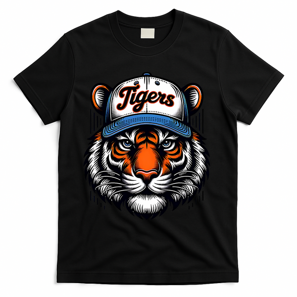Vintage Detroit Name Graphic Design T-Shirt - Black