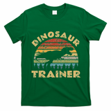 Vintage Dinosaur Trainer Halloween Costume Retro Sunset Dino T-Shirt - Irish Green