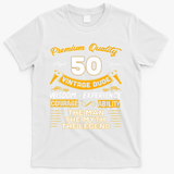 Vintage Dude The Man Myth Legend 50 Yrs 50th Birthday Shirt T-Shirt - White