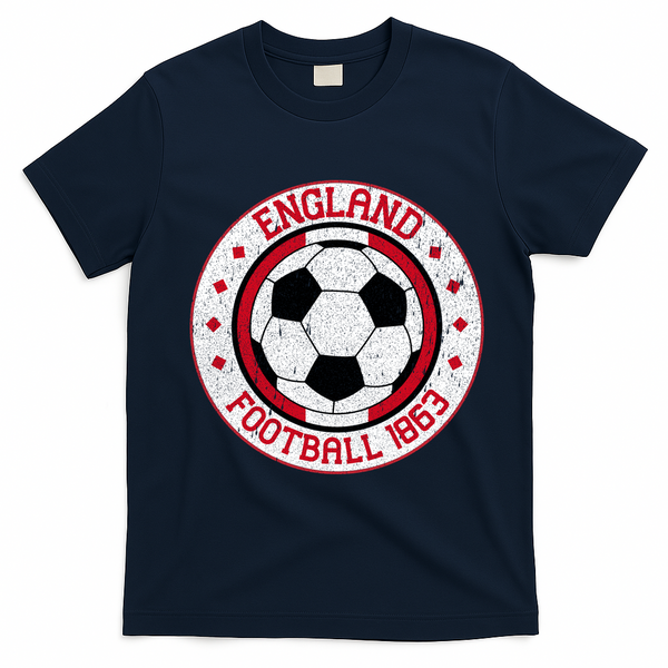 Vintage England Football 1863 Soccer Apparel T-Shirt - Navy Blue