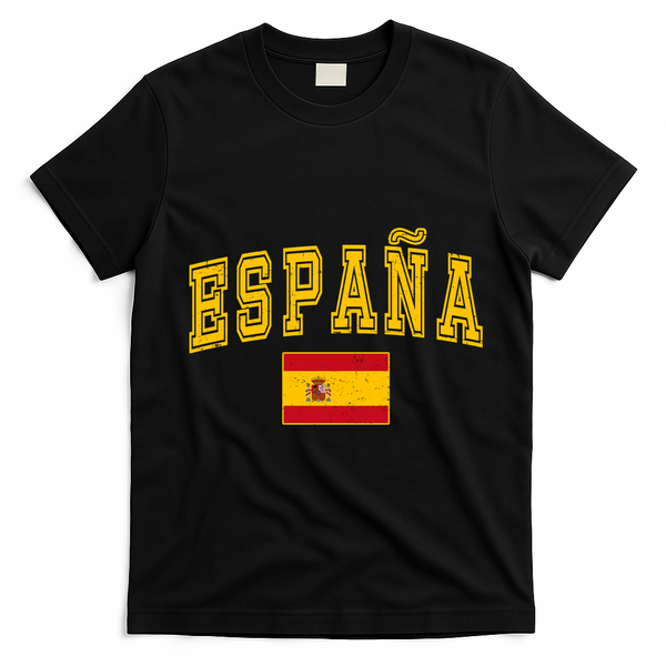 Vintage España Spanish Culture Enthusiasts T-Shirt - Black