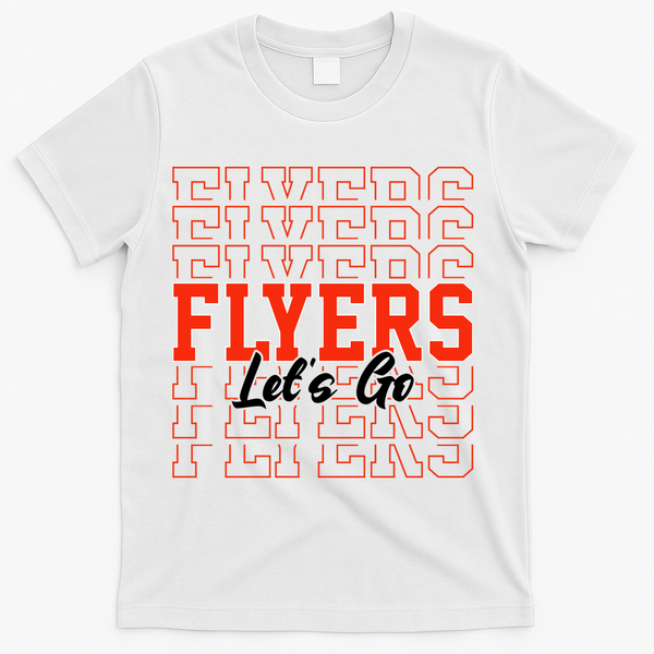 Vintage Flyers Lets Go  T-Shirt - White