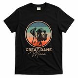 Vintage Great Dane Puppy Mom Dog Mama Lover Paw Gift T-Shirt - Black