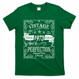 Vintage Genuine Quality 1973 Original Parts Mostly 50th Birthday T-Shirt - Green