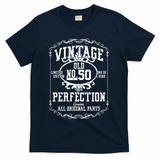 50th Birthday Genuine All Original Parts T-Shirt - Navy