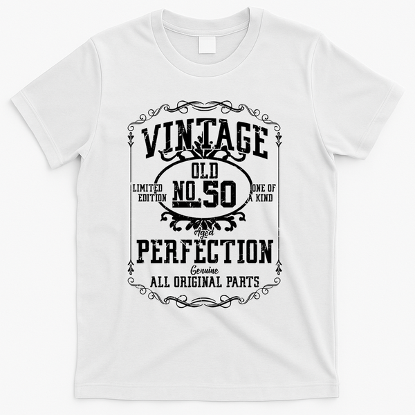 50th Birthday Genuine All Original Parts T-Shirt - White