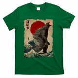 Vintage Japanese Monster Great Wave Poster T-Shirt - Green