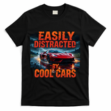Vintage Muscle Car Easily Distracted By Cool Cars  Gift T-Shirt - Black