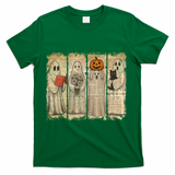 Vintage Oldpaper Ghost Halloween T-Shirt - Green