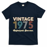 Vintage Original Parts Some Wear 1975 50th Birthday T-Shirt - Navy
