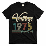 Vintage Original Parts 1975 50th Birthday T-Shirt - Black