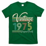 Vintage Original Parts 1975 50th Birthday T-Shirt - Green