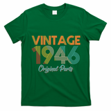 Vintage Original Parts Birthday 1946 80th Birthday T-Shirt - Irish Green