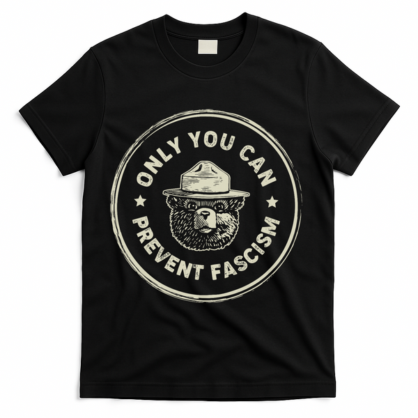 Vintage Resist Only You Can Prevent Fascism T-Shirt - Black
