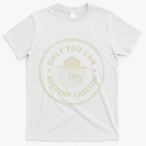 Vintage Resist Only You Can Prevent Fascism T-Shirt - White