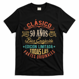 Vintage Style 50th Birthday With Phrase In Spanish T-Shirt - Black