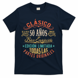 Vintage Style 50th Birthday With Phrase In Spanish T-Shirt - Navy