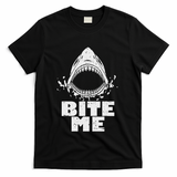 Vintage Shark Bite Me Shark T-Shirt - Black