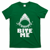 Vintage Shark Bite Me Shark T-Shirt - Green