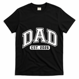 Varsity Sporty Dad Est 2026  T-Shirt - Black