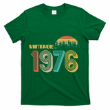 Vintage Sun Nature Wilderness 1976 50th Birthday T-Shirt - Green