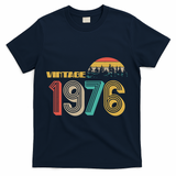 Vintage Sun Nature Wilderness 1976 50th Birthday T-Shirt - Navy
