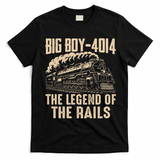 Vintage Steam Train Big Boy 4014 The Legend Of The Rails T-Shirt - Black