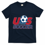 Vintage USA Soccer Fan  T-Shirt - Navy Blue