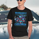 Vox Professional Gaslighter Hazbin Hotel Black T-Shirt - Navy