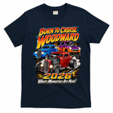 Woodward 2026 Born To Cruise Hot Rods T-Shirt - Navy Blue