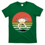 Wowsome! Adult Axolotl Retro Vintage T-Shirt - Green