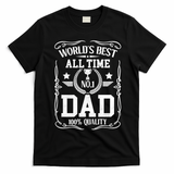 World's Best All Time #1 Dad T-Shirt - Black