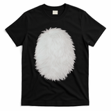 White Belly Costume Diy Cosplay Panda Bear Cat Skunk Deer T-Shirt - Black