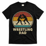 Wrestling Dad Vintage Wrestling Gift Retro Wrestling Lover T-Shirt - Black