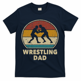 Wrestling Dad Vintage Wrestling Gift Retro Wrestling Lover T-Shirt - Navy