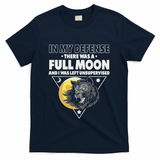 Werewolf Full Moon Werewolf T-Shirt - Navy
