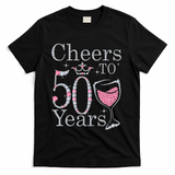 Women Gift Cheers To 50 Years 1969 50Th Birthday Gift For Womens T-Shirt - Black