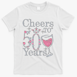 Women Gift Cheers To 50 Years 1969 50Th Birthday Gift For Womens T-Shirt - White