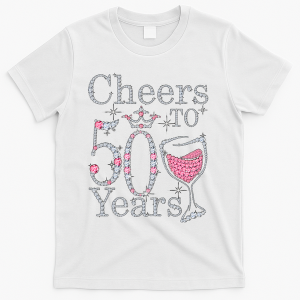 Women Gift Cheers To 50 Years 1969 50Th Birthday Gift For Womens T-Shirt - White