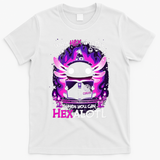 Why Hex A Little When U Can Hex Alotl Axolotl Halloween  T-Shirt - White