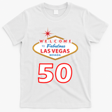 50 Years Old In Vegas - 50th Birthday T-Shirt - White