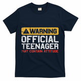 Warning Nager Attitude 13th Birthday T-Shirt - Navy