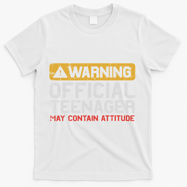 Warning Nager Attitude 13th Birthday T-Shirt - White